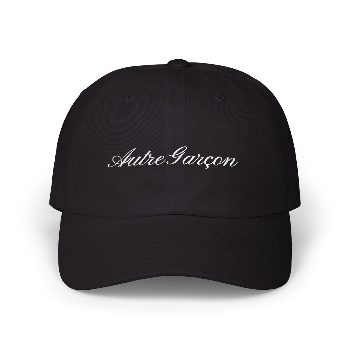 GEDLER - Embroidered "Autre Garçon" Classic Cap — Vintage Script Green Baseball Hat