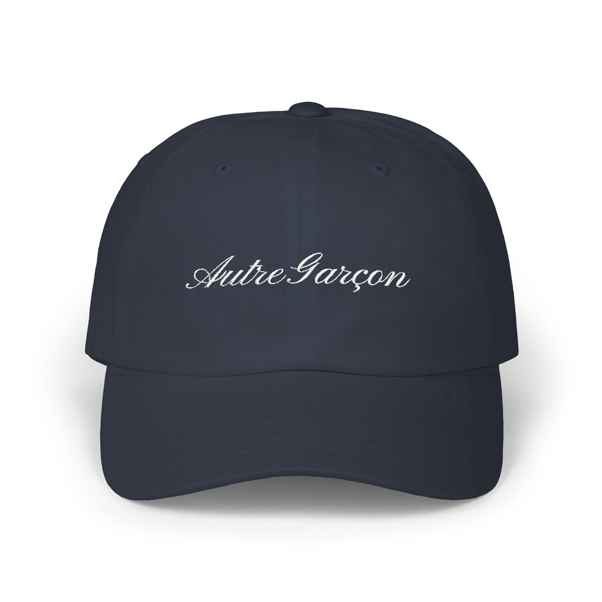 GEDLER - Embroidered "Autre Garçon" Classic Cap — Vintage Script Green Baseball Hat